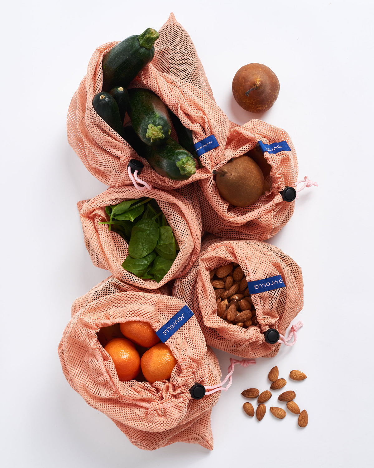 Reusable Produce Bag Set of 5 - Peachy