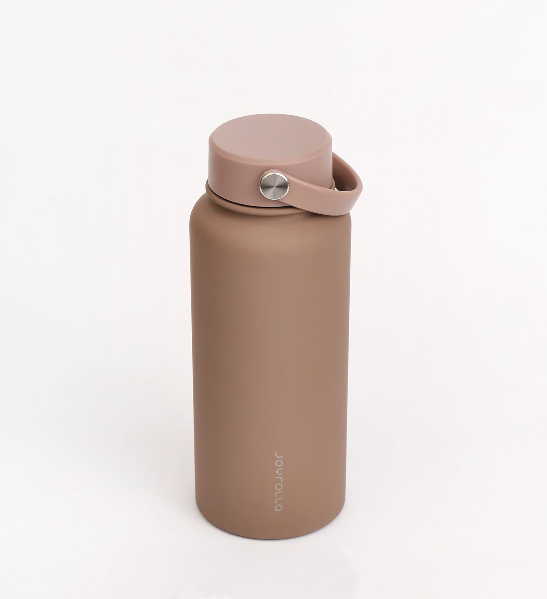Insulated Water Bottle 1 litre - Handle Lid - Mocha