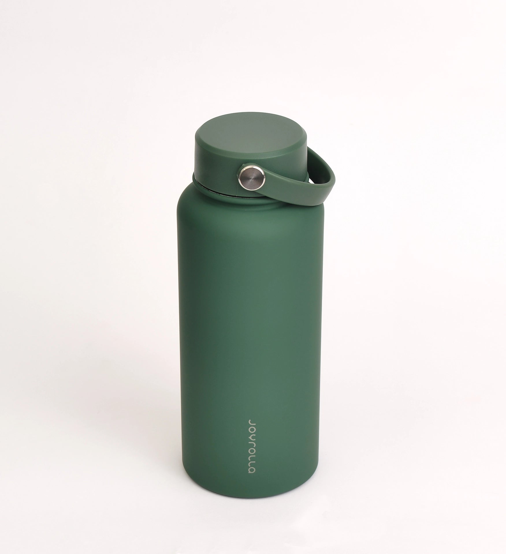 Insulated Water Bottle 1 litre - Handle Lid - Forest green